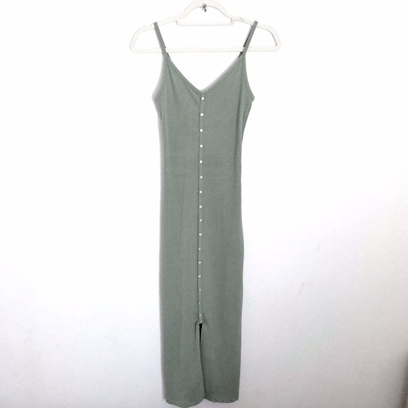 Knit Midi dress in Sage Green - Picture 1 of 7